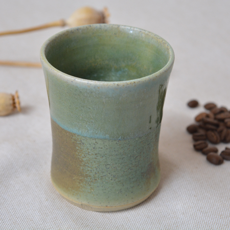 Handcrafted Ceramic Tumbler - Earthy Sage