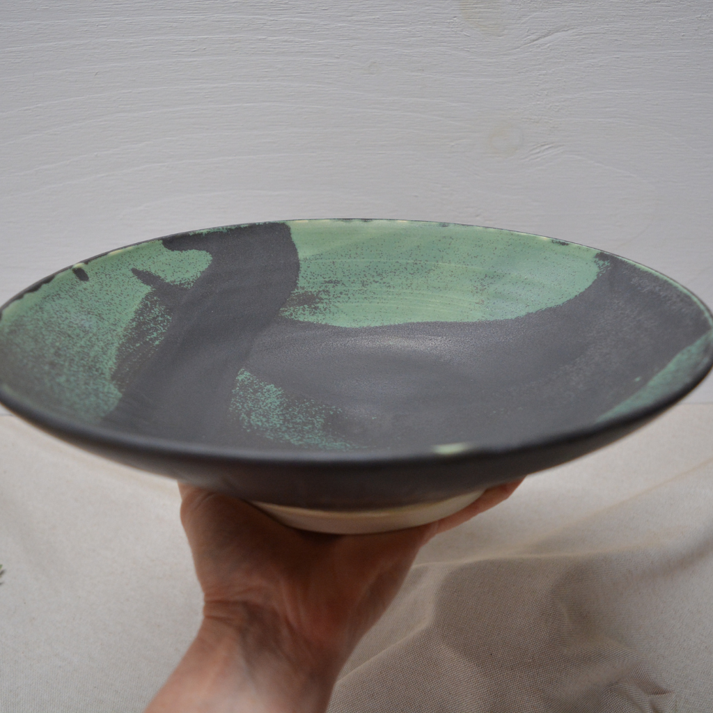 Wheel-thrown Handmade Ceramic Large Serving Bowl