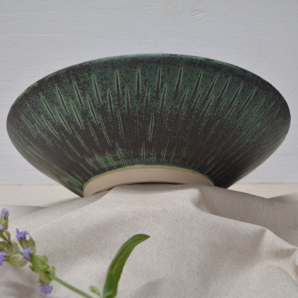 Wheel-thrown Handmade Ceramic Large Serving Bowl