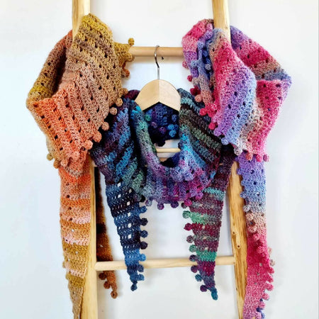 Ladies Scarf | Vintage | Handmade | Crochet | 3 Colours