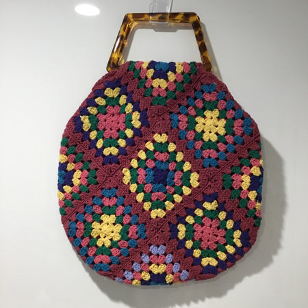 Crocheted Granny Square Handbag