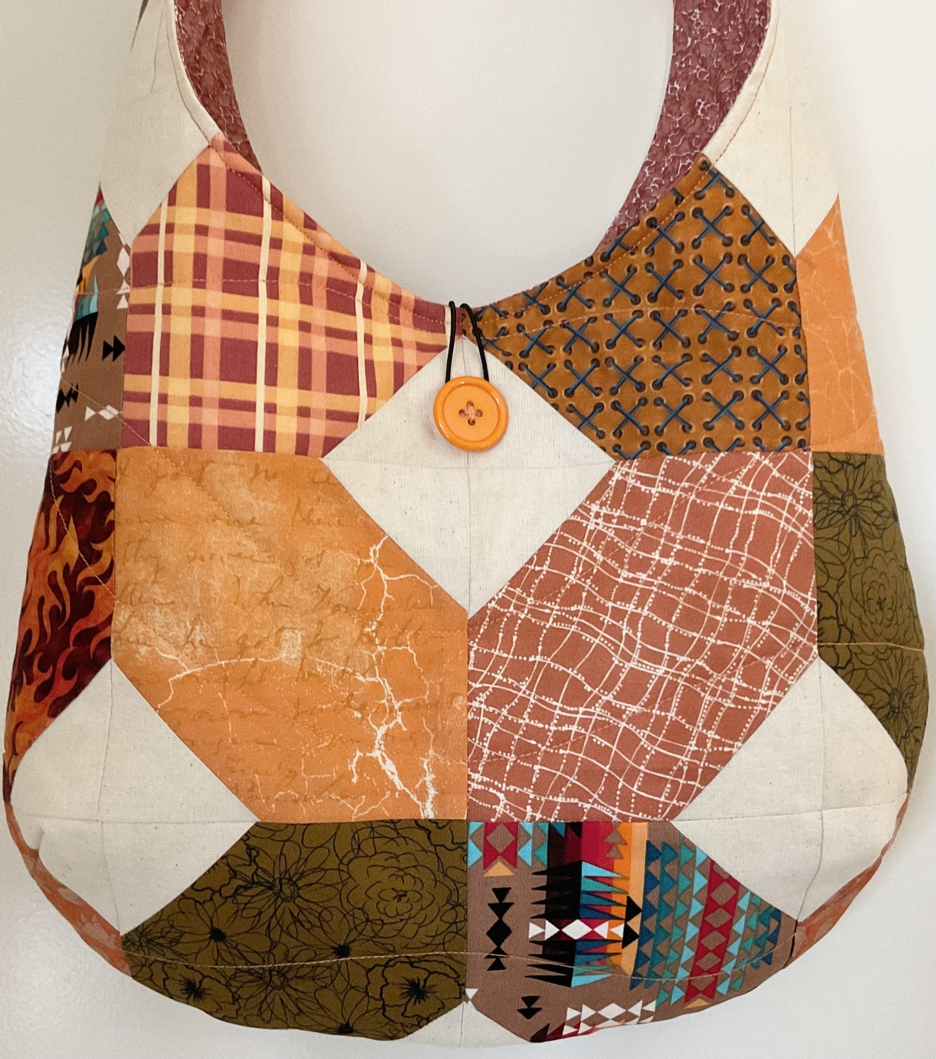 Patchwork and Slouch Shoulder Bag Autumn Colours