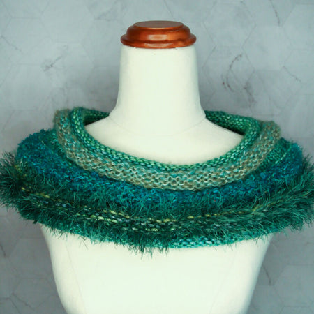 Winterfell Green Hand Knitted Cowl