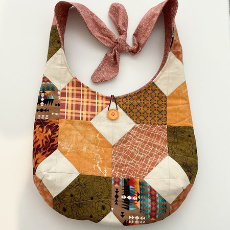 Patchwork and Slouch Shoulder Bag Autumn Colours