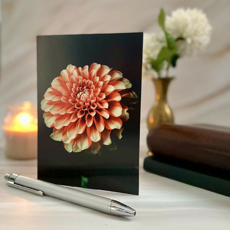 Dahlia Blank Greeting Card