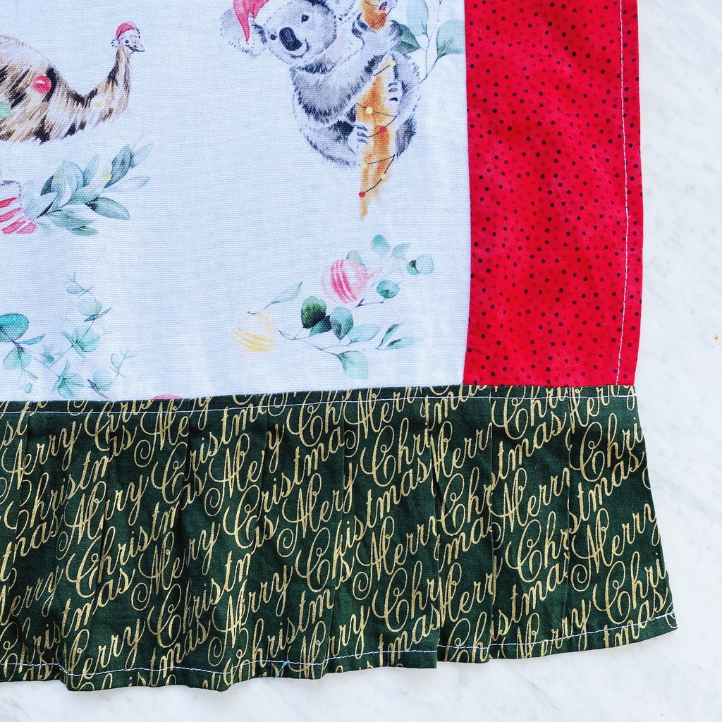 Aussie animals Christmas pinafore ladies apron.