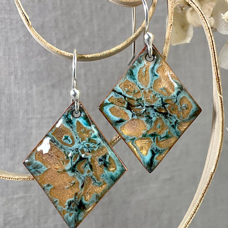 Galaxy. Enamel earrings. Handmade