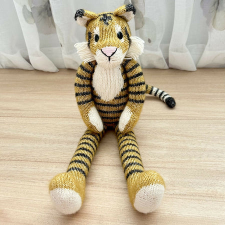 Knitted Tiger | Sophie | Soft Toy | Removable Dress | 44cm | Ready to Ship