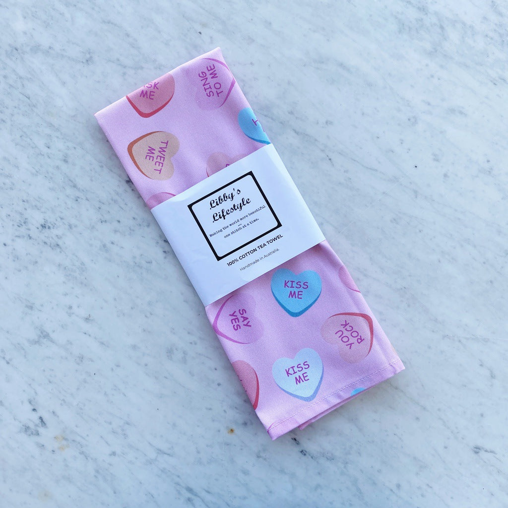 Love lollies tea towel.