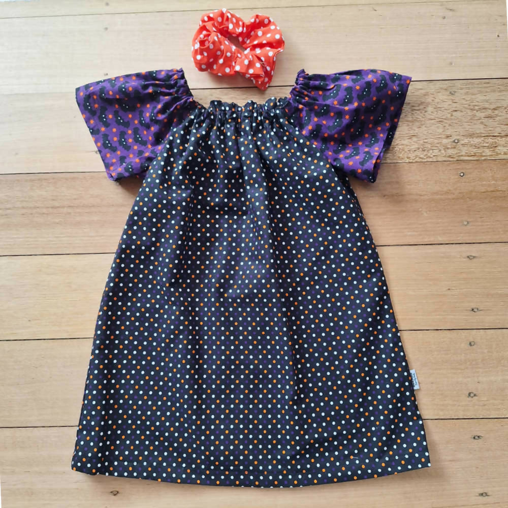 Girls Halloween Dress & Scrunchie Set | Size 3