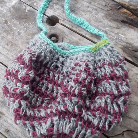 crocheted shopping bag made from hemp