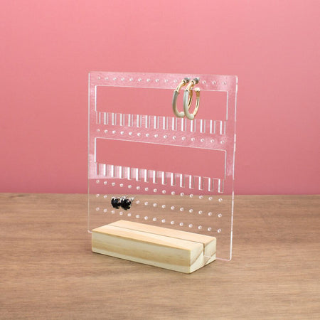 Small Clear Earring Holder Plate