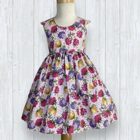 Pink Daisy / Flowers Tea Party Dress