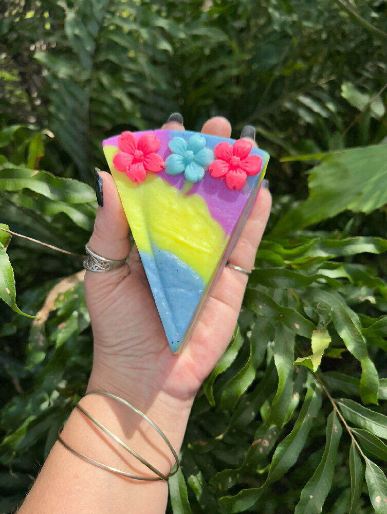 Soap cake slice