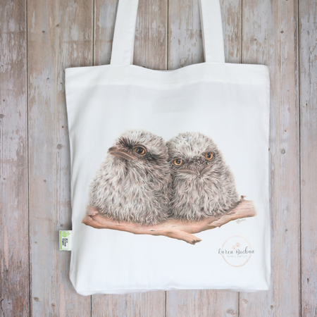 Tawny Frogmouth Chicks | Cotton Tote Bag