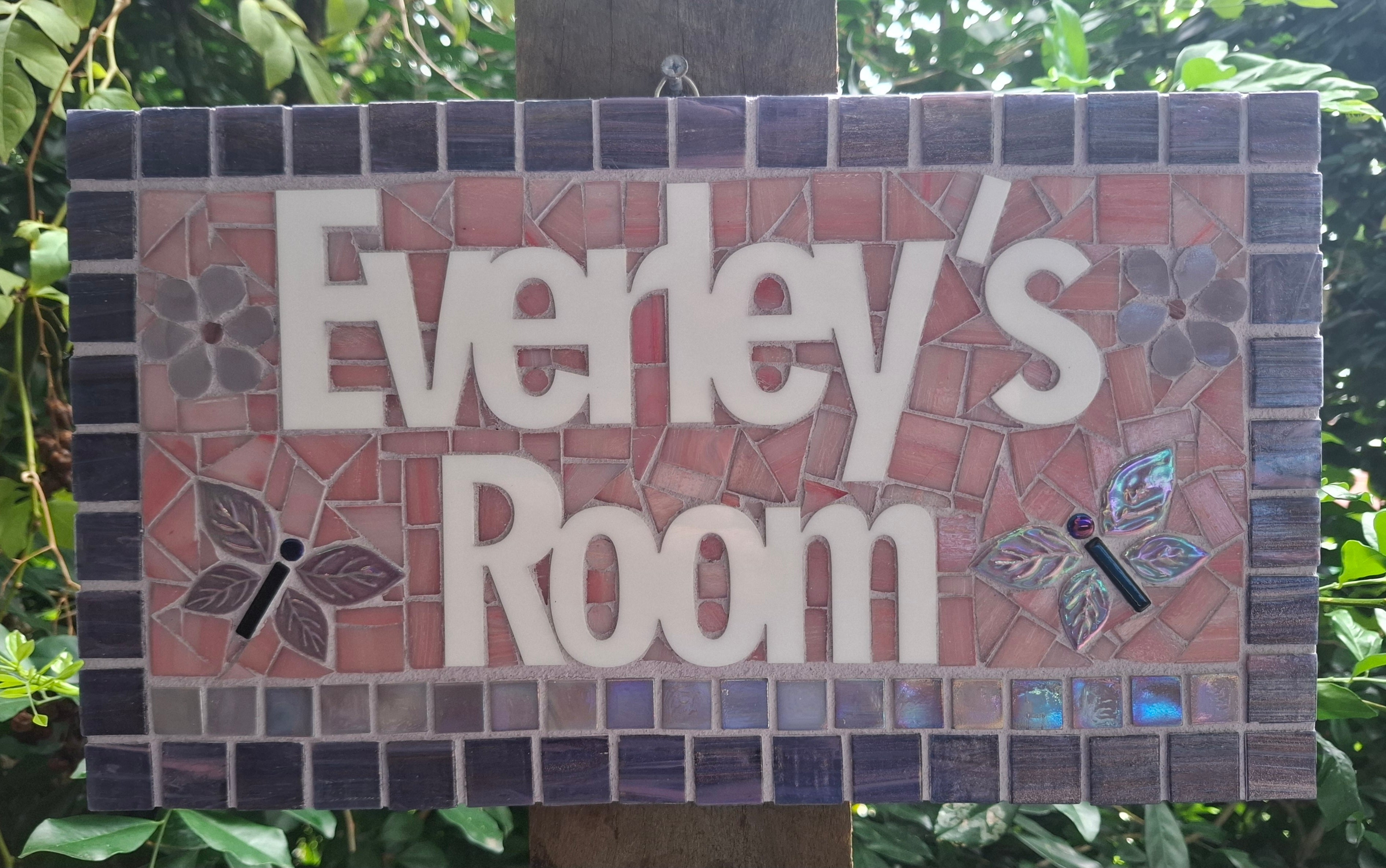 Made to Order Mosaic Room Signs