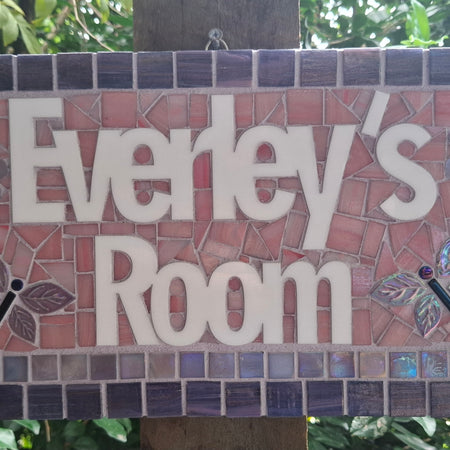 Made to Order Mosaic Room Signs