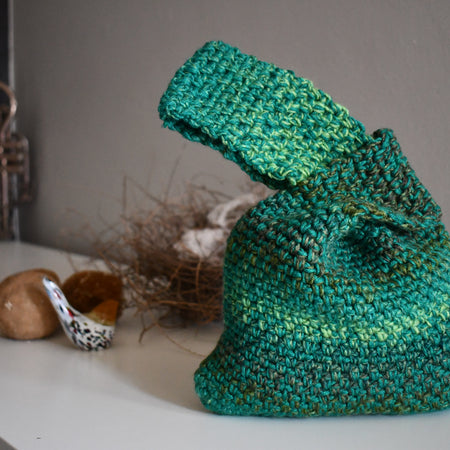Japanese Knot Bag - Wrist Purse Crochet Handbag