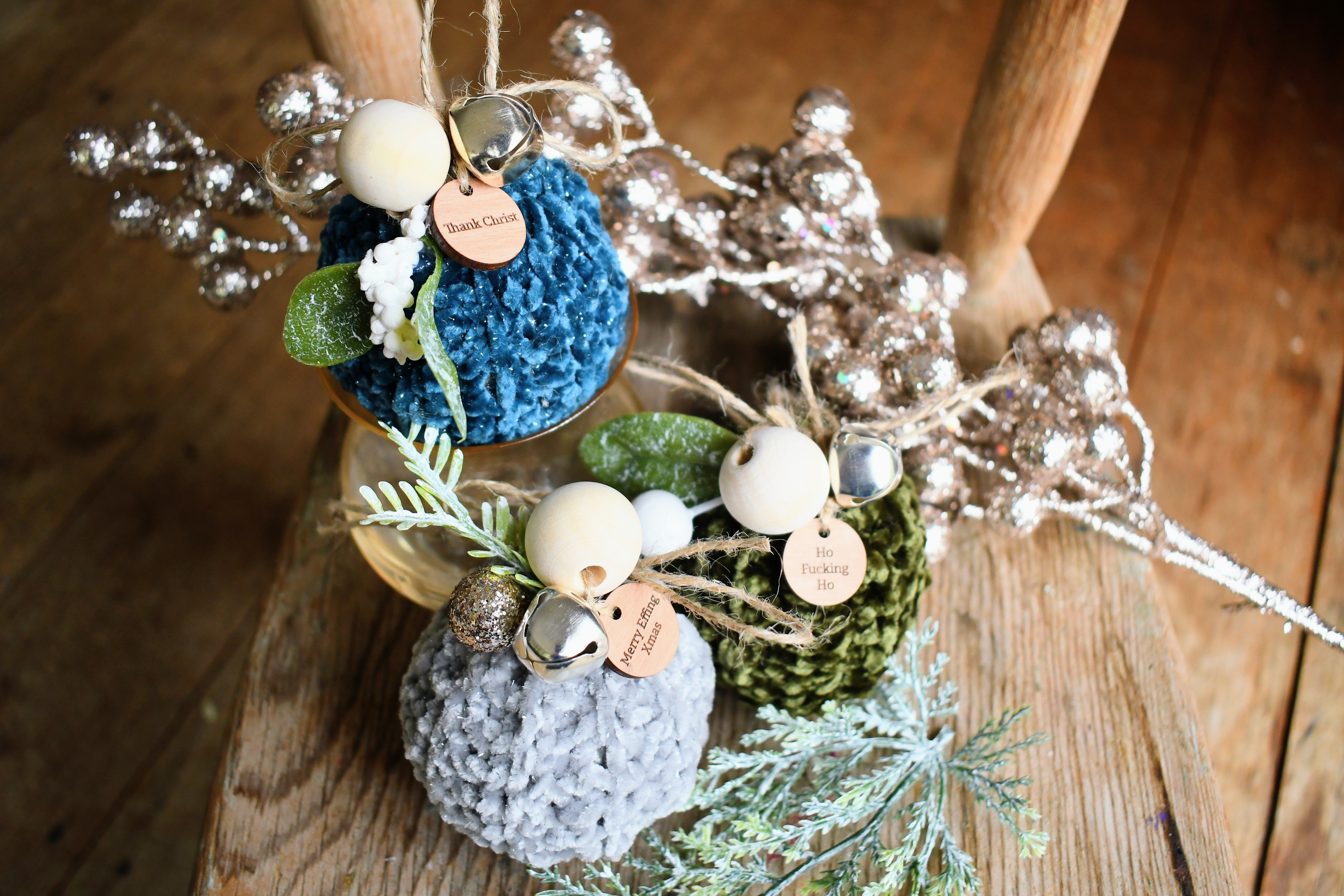 Naughty Christmas Bauble Tree Decoration Festive Ball