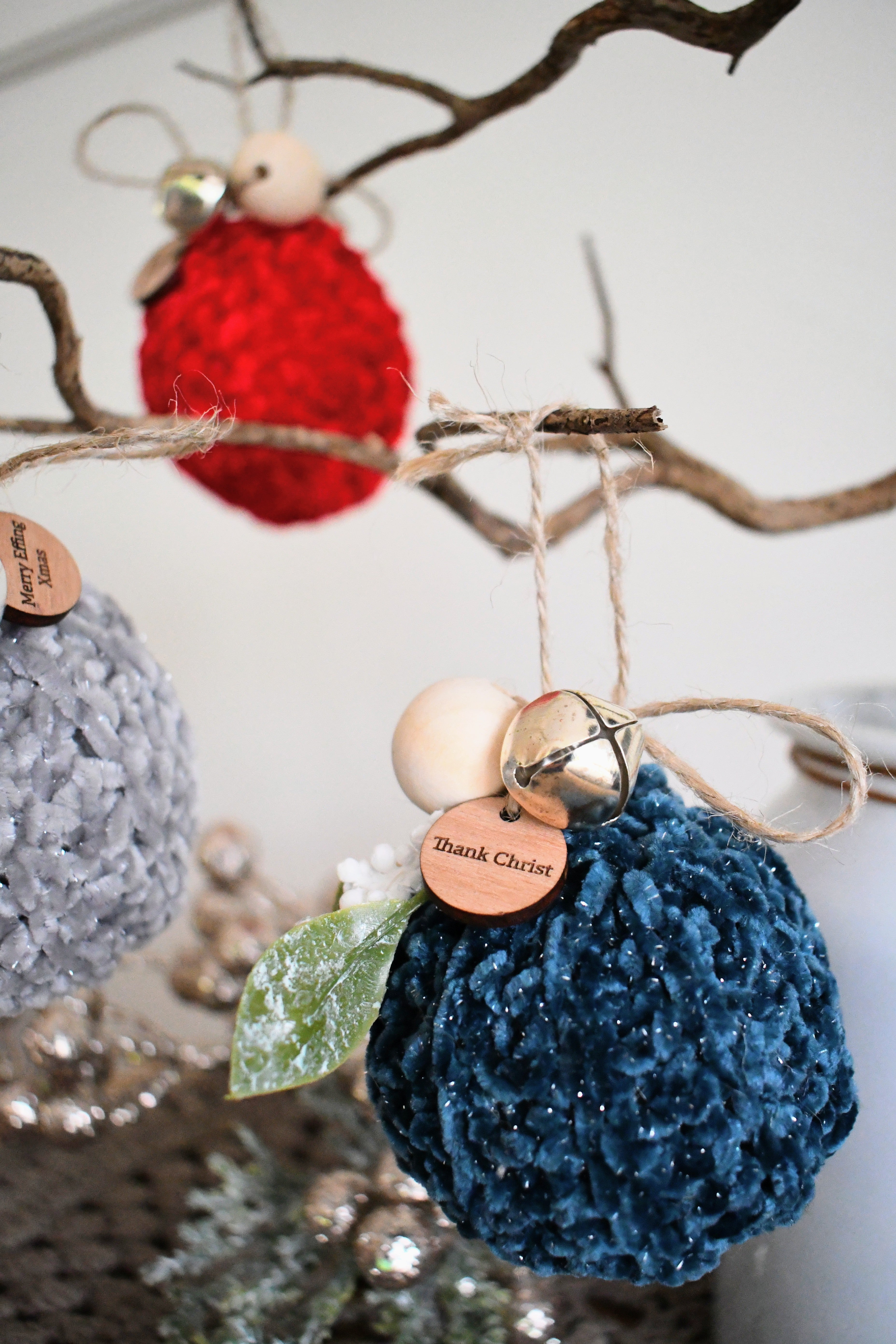 Naughty Christmas Bauble Tree Decoration Festive Ball