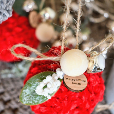 Naughty Christmas Bauble Tree Decoration Festive Ball
