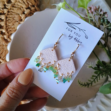 Bella dangles- glass beads and polymer clay earrings