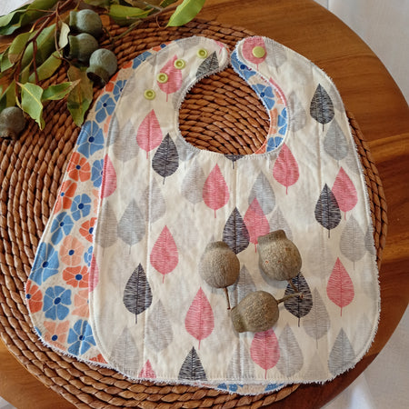 Reflux Baby Bibs (2 pack) - Flowers & Foliage