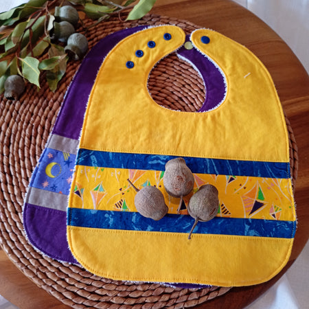 Reflux Baby Bibs (2 pack) - Stars & Kites