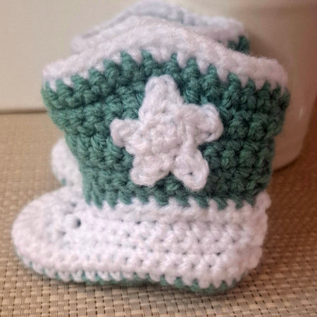 Teal cowboy boots 0-3 months