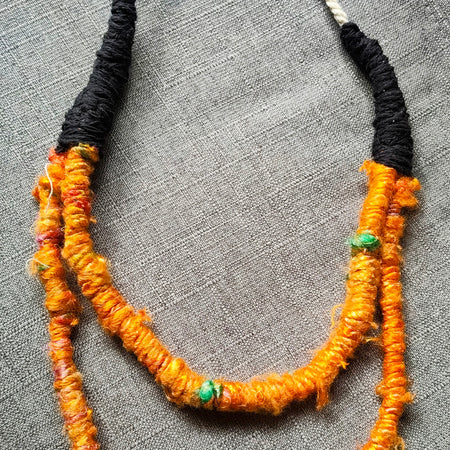 Banana Yarn Rope Necklace - Orange