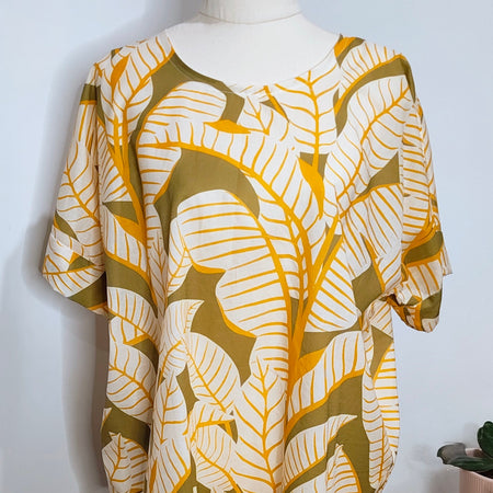 Rhodanthe Top 100% Organic Cotton Yellow Green