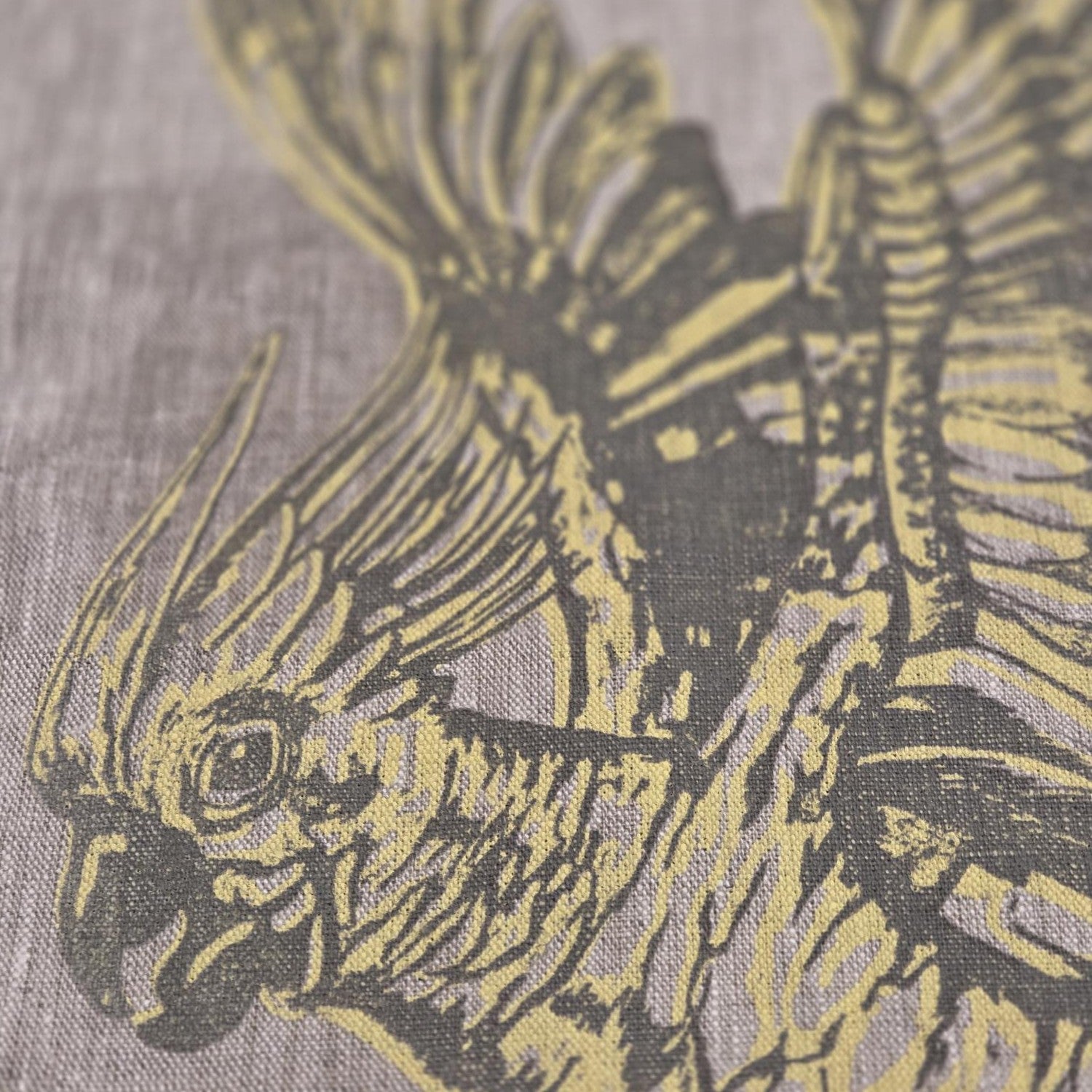 Hand screen printed Linen Tea Towels-Cockatoo