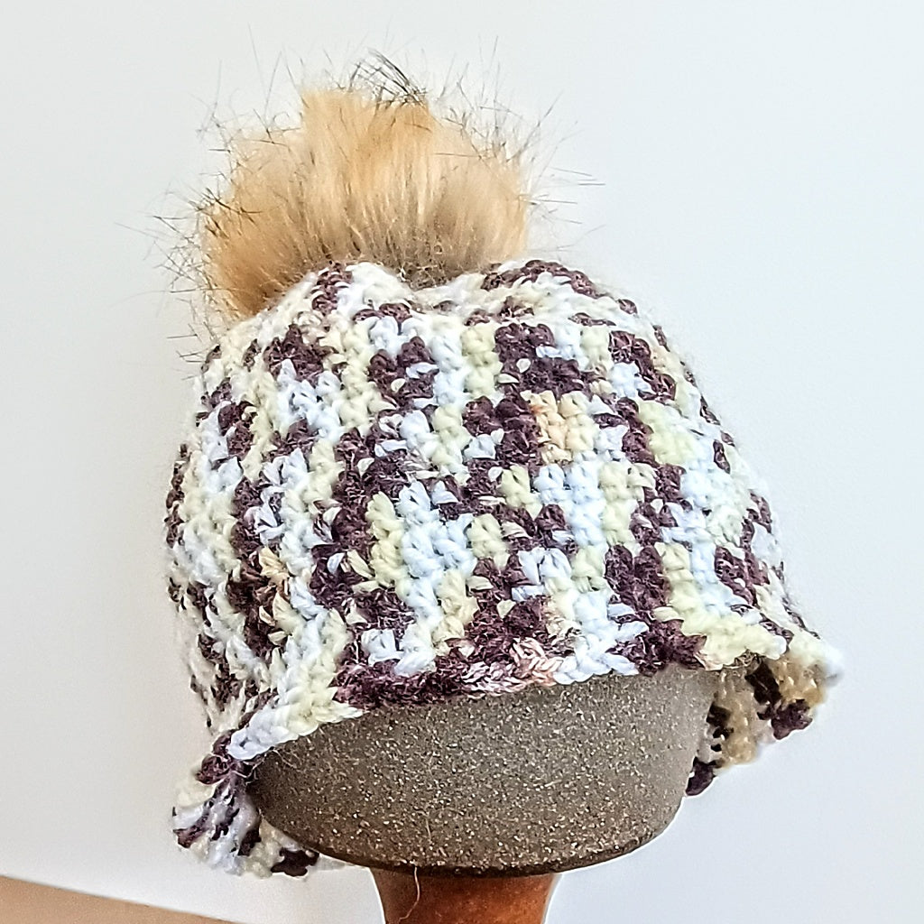 'Fuzzy' Toddler Beanies with Faux Fur Pompoms
