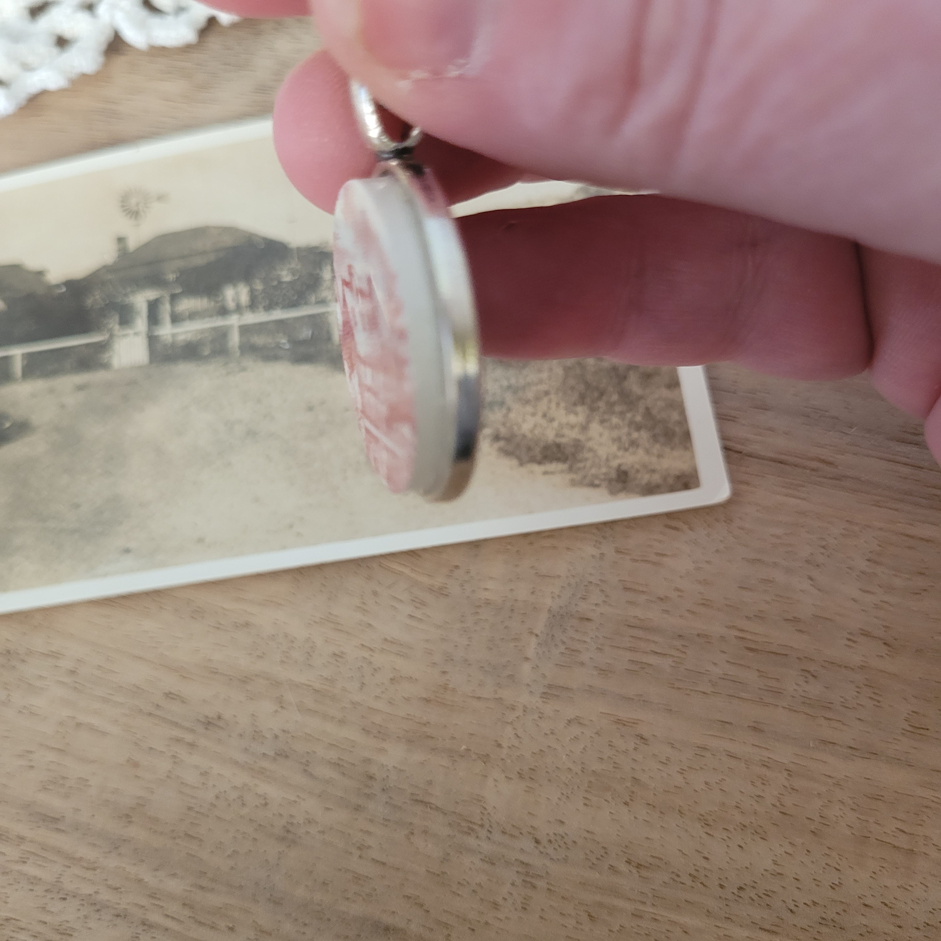 Upcycled Vintage China - classy keychain fob