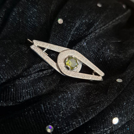 Sterling Silver Peridot Brooch