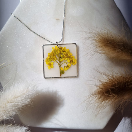 Springtime Pressed Flower Pendant