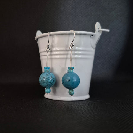 Turquoise/Imperial Jasper earrings