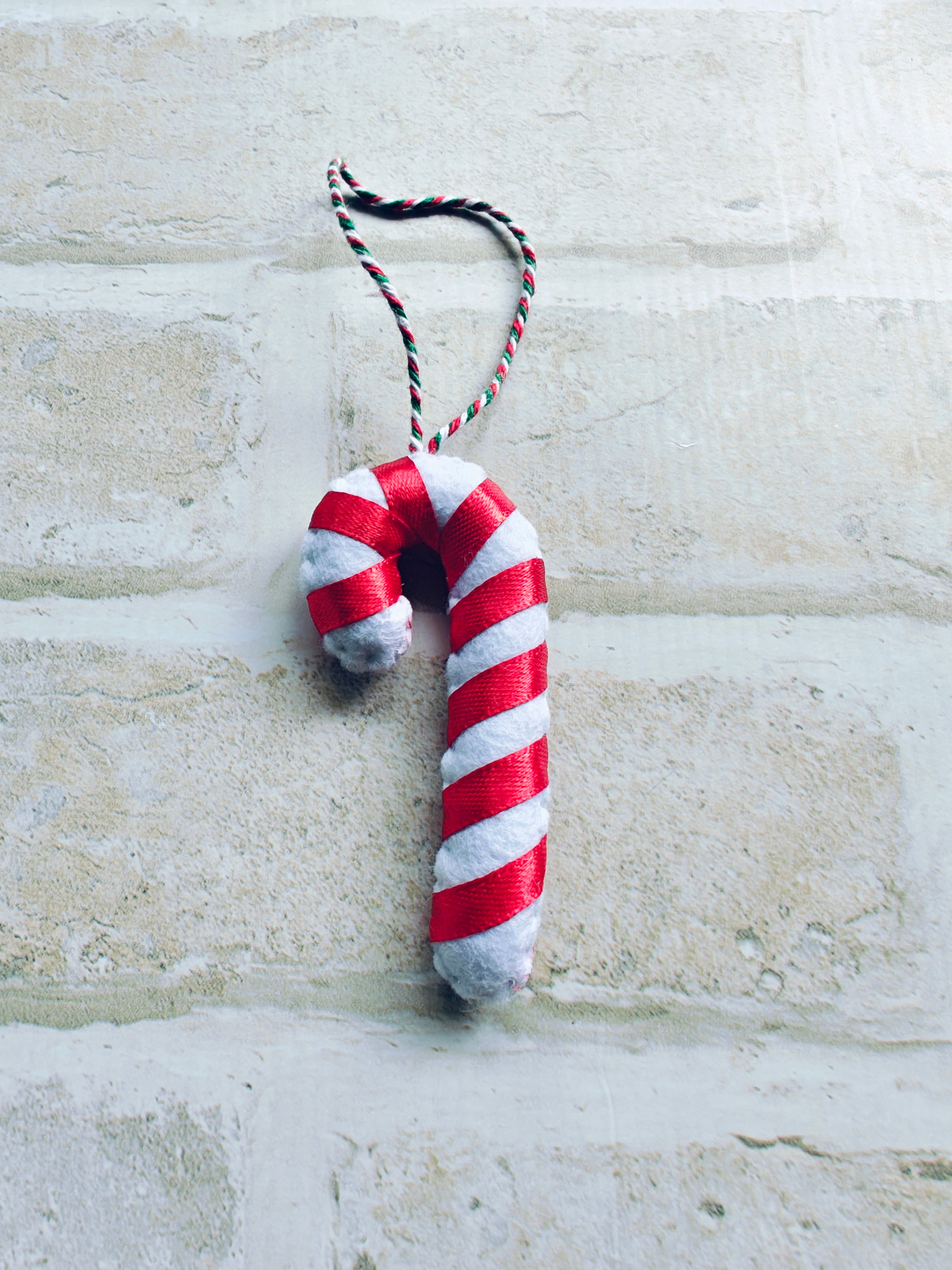 Candy Cane felt Christmas ornament