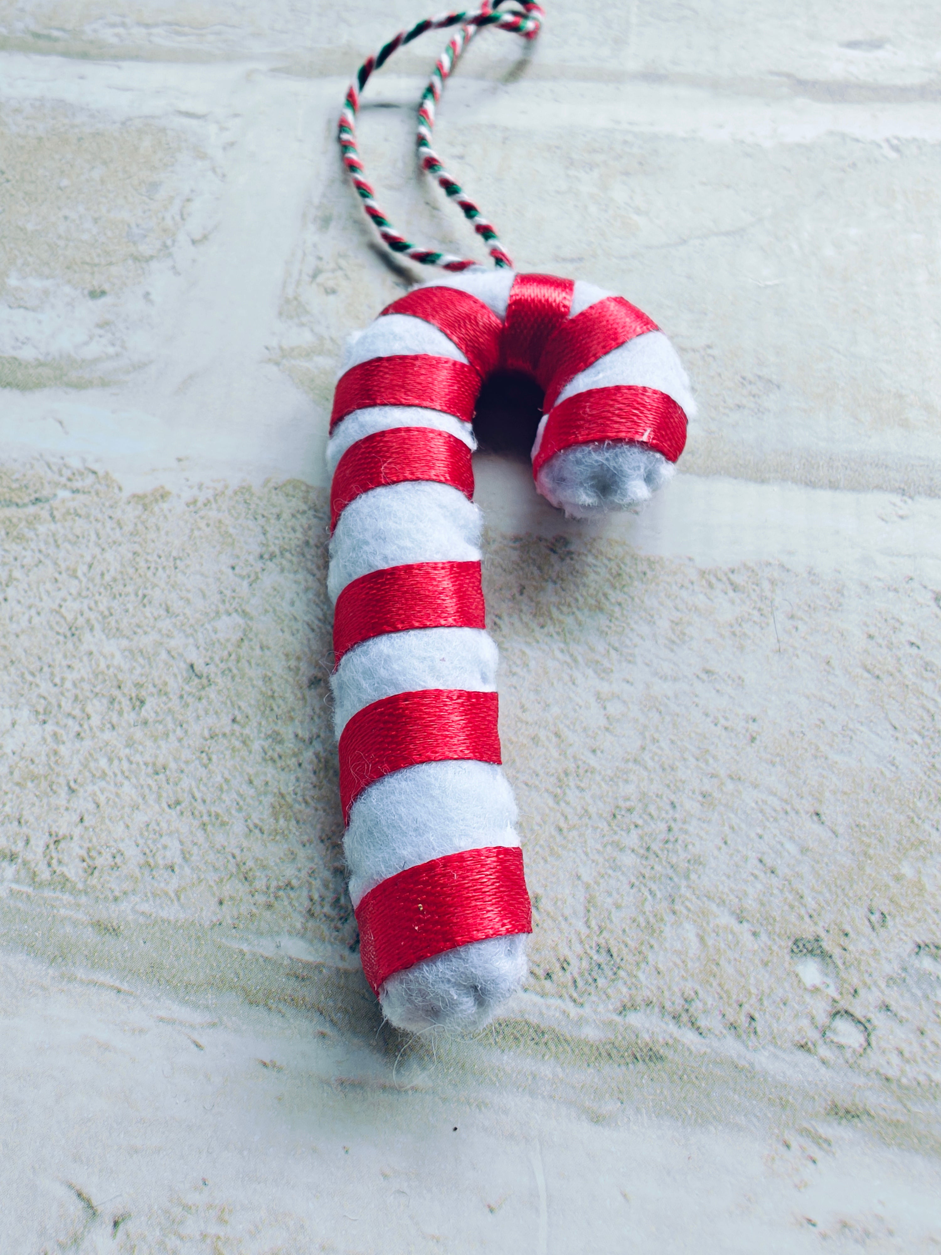 Candy Cane felt Christmas ornament