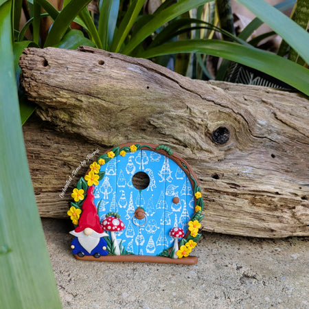 Cute Red Hat Gnome Fairy door