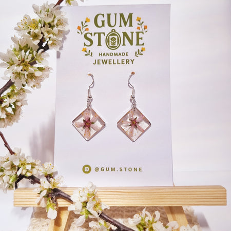 Pressed Cherry Blossom Earrings