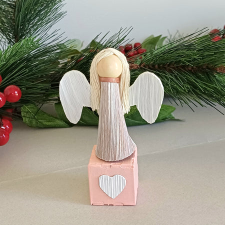 Little Christmas Angel Figurine, Table Decoration