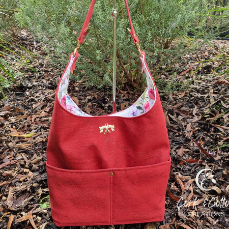 Handmade Cork Hobo Style Bag | Australian Made Style