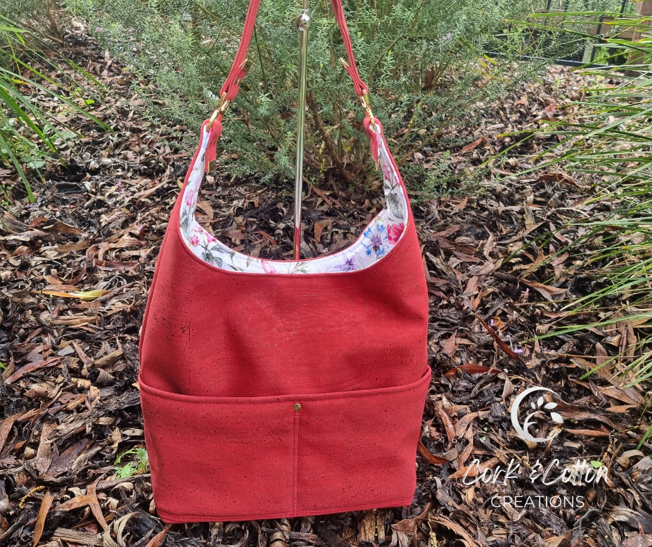 Handmade Cork Hobo Style Bag | Australian Made Style