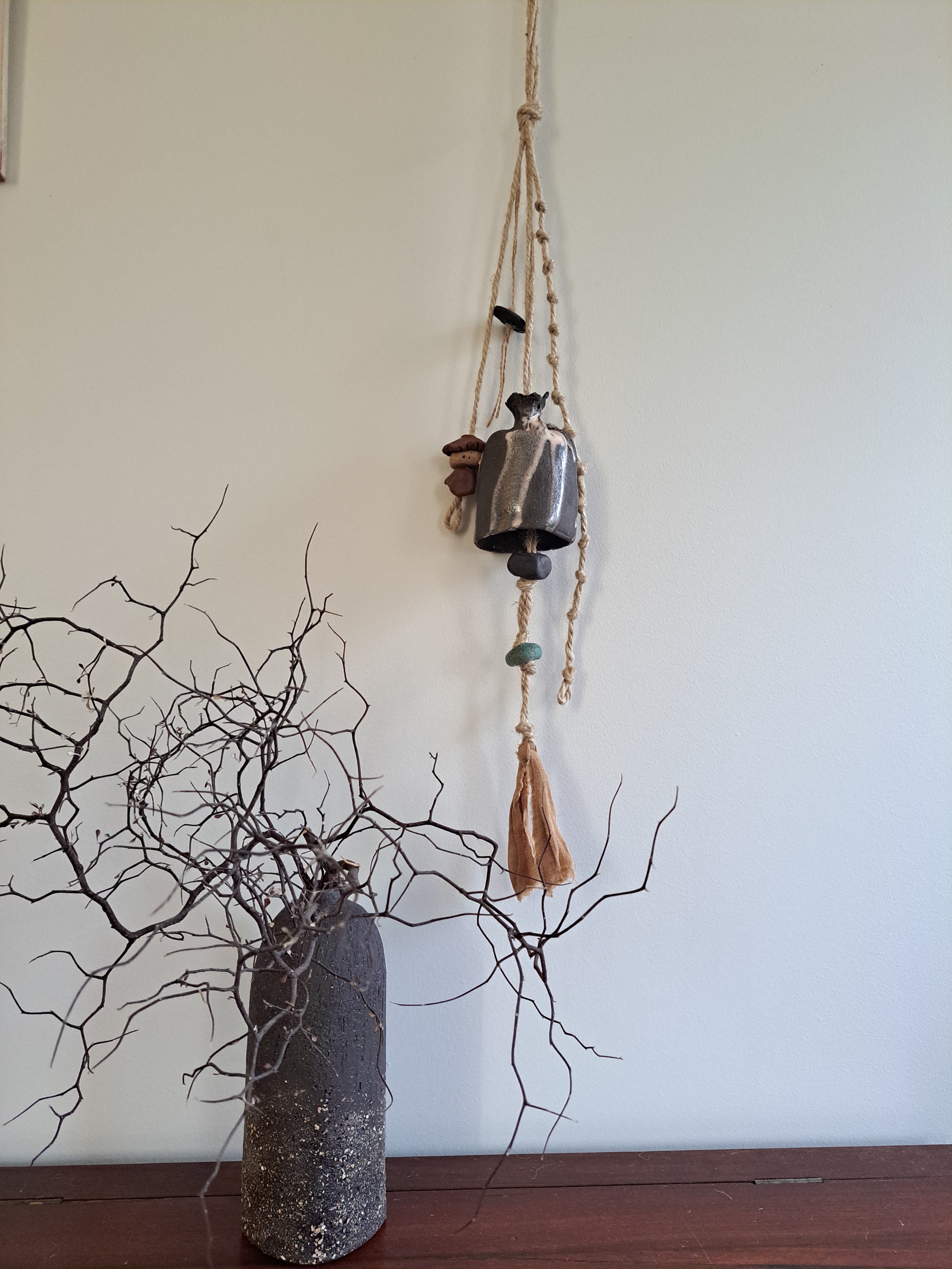 Hanging Wall Art - Ceramic Bells - Chimes - Beads