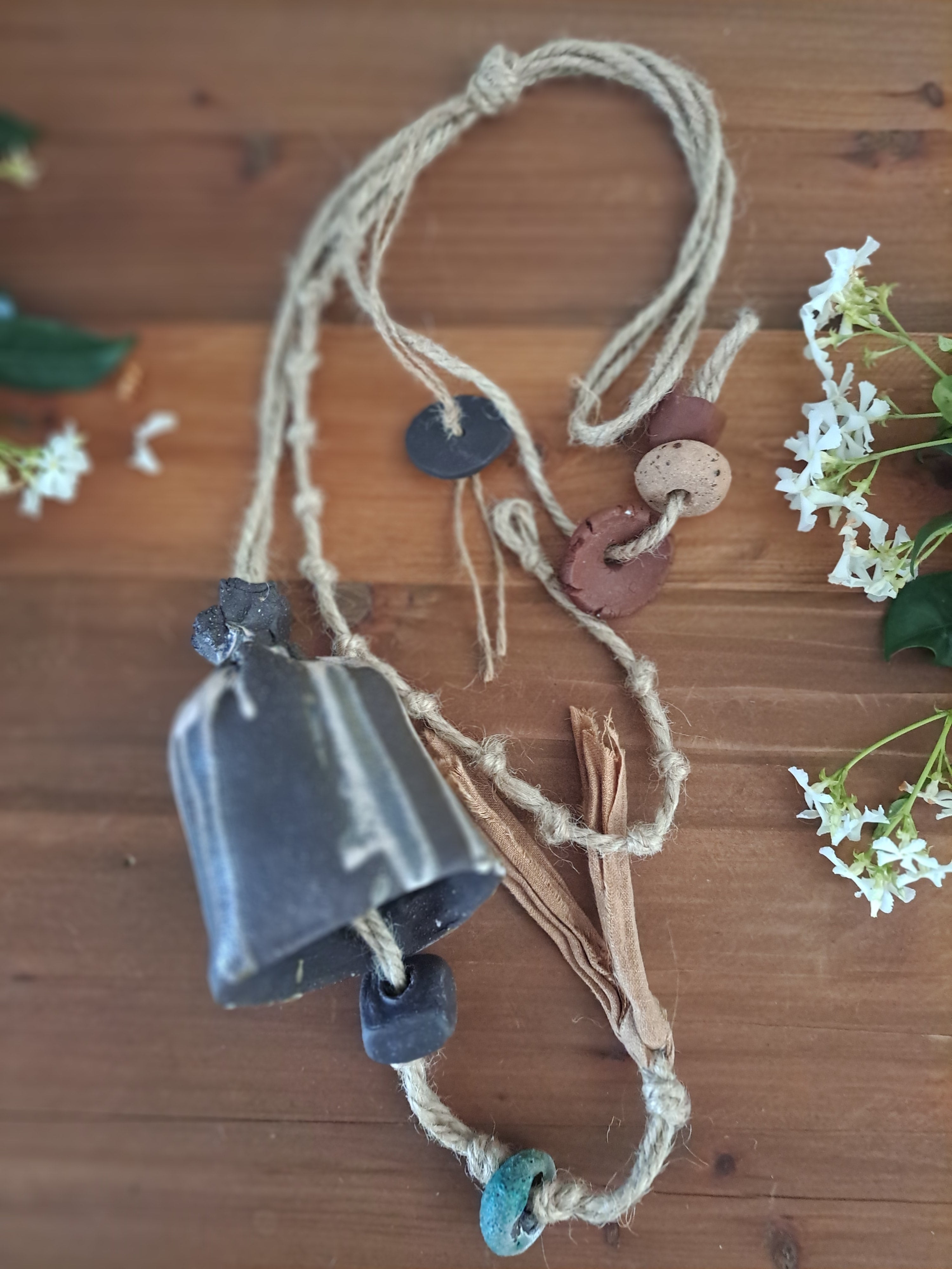 Hanging Wall Art - Ceramic Bells - Chimes - Beads