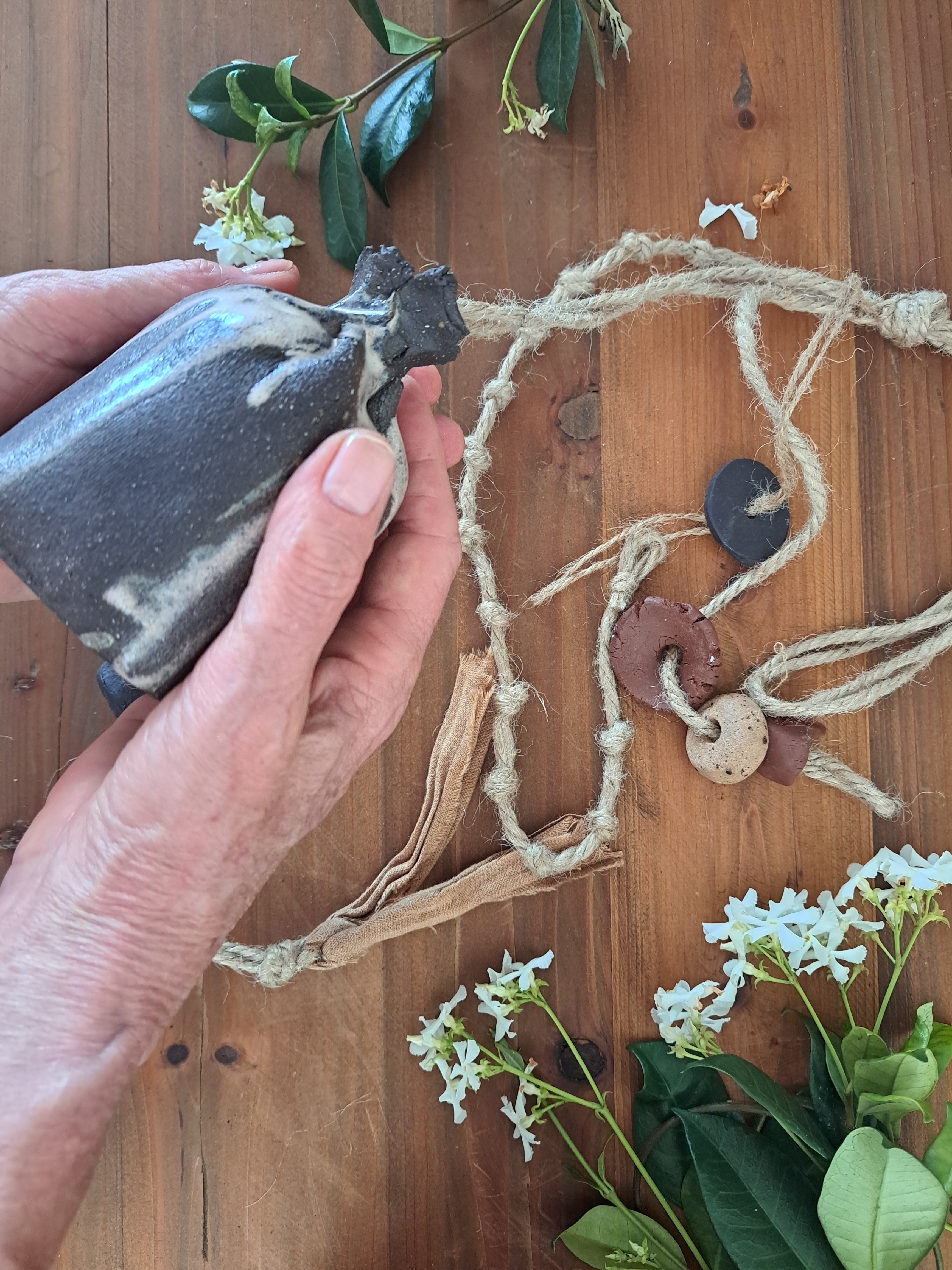 Hanging Wall Art - Ceramic Bells - Chimes - Beads