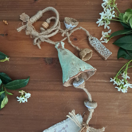 Contemporary Wall Art - Ceramic Bells, Chimes, Beads