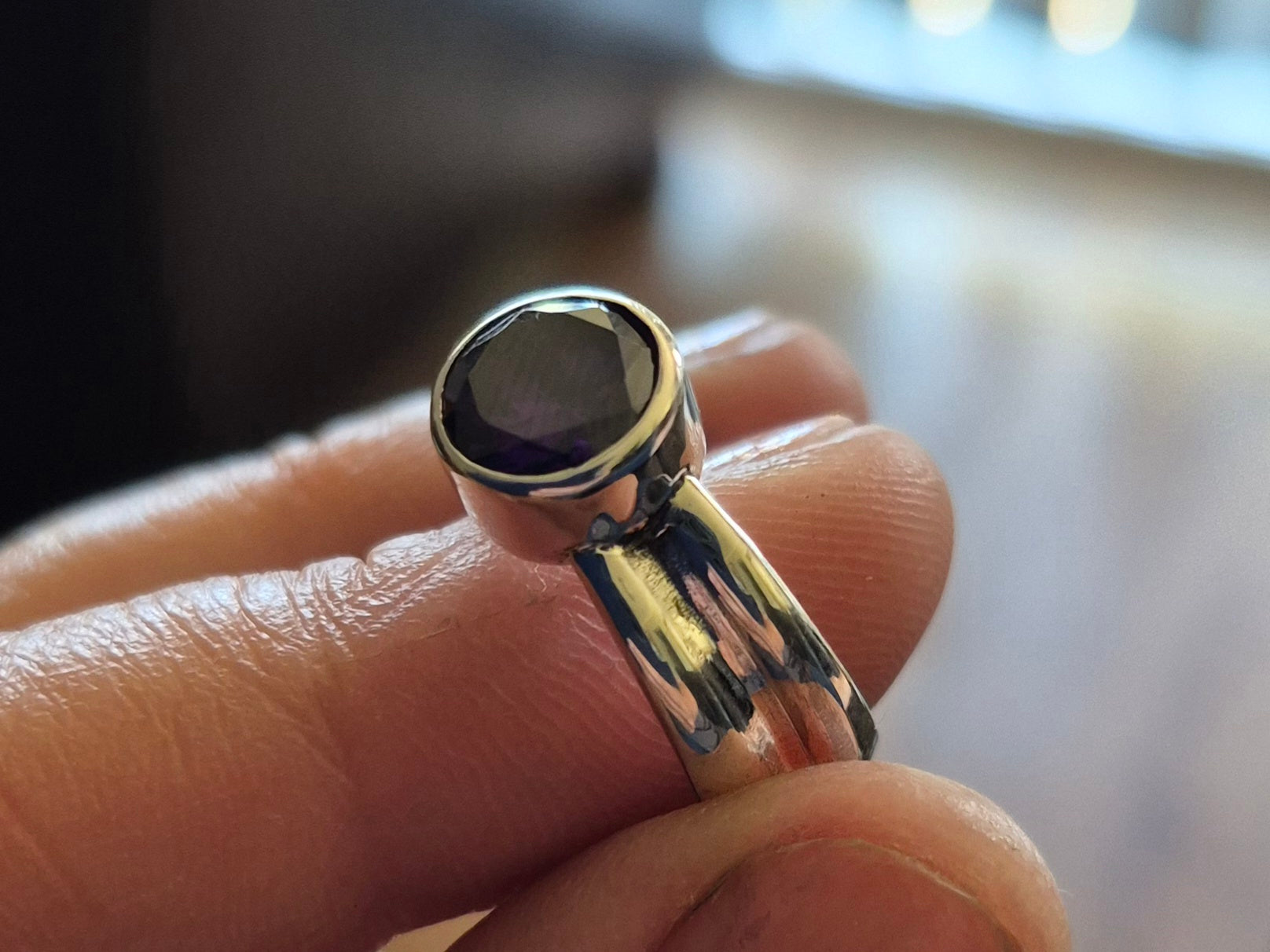 Elegant Amethyst Sterling Silver Ring