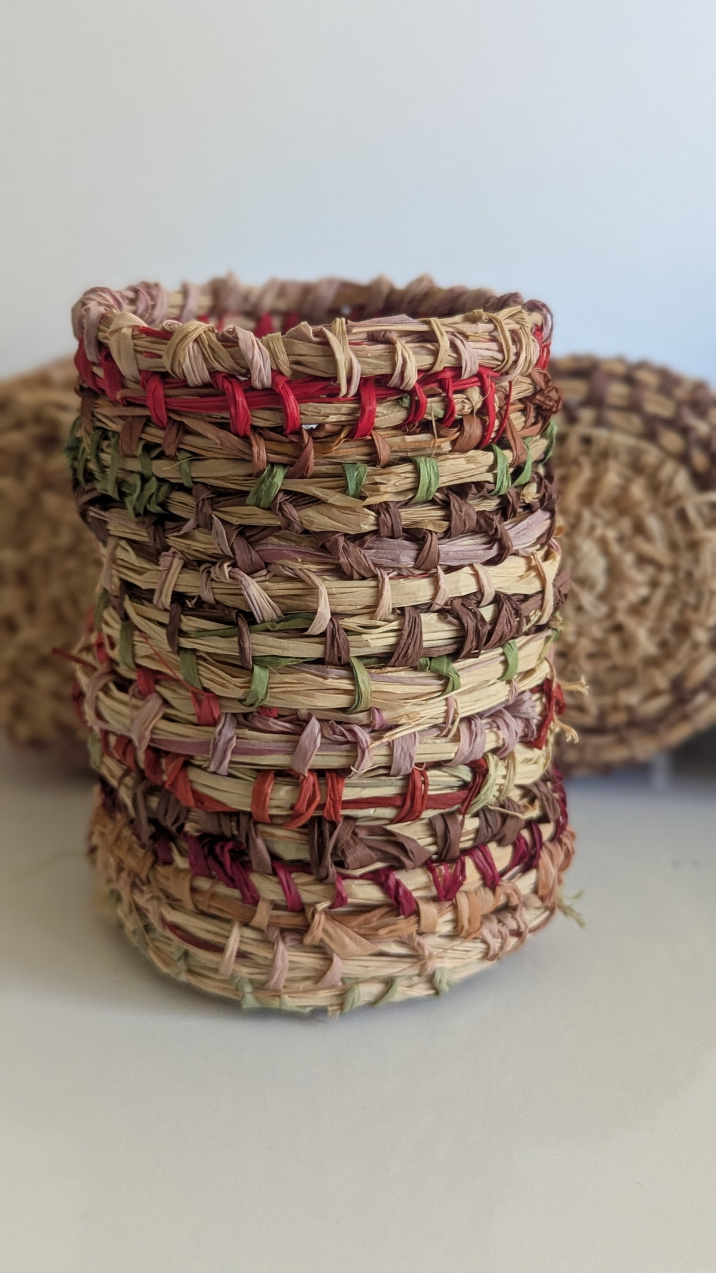 Basketry Collection |Woven Vessel | Vase Cover Baskets  | O.O.A.K Collection - Various Colours